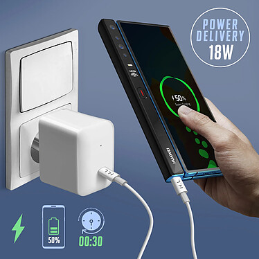 Avis Avizar Câble USB-C vers USB Type C Power Delivery 18W Charge Synchronisation Blanc