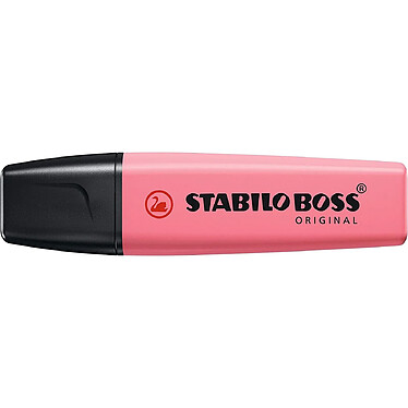 STABILO Etui de 4 Surligneurs BOSS ORIGINAL Pastel corail rose bleu citron pas cher