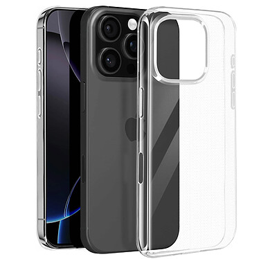 Mayaxess Coque pour iPhone 16 Pro Silicone Souple Transparent