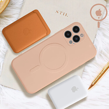 Avis Avizar Coque Magsafe iPhone 12 Pro Silicone Souple Intérieur Soft-touch Mag Cover  rose gold