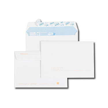 GPV Paquet de 50 enveloppes blanches C6 114x162 90 g précasées bande de protection x 20