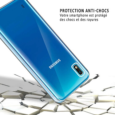 Evetane Coque Samsung Galaxy A10 360° intégrale protection avant arrière silicone transparente Motif pas cher