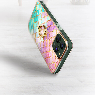 Acheter Avizar Coque iPhone 11 Pro Max Bi-matière Bague de maintien Motif écaille - multicolore