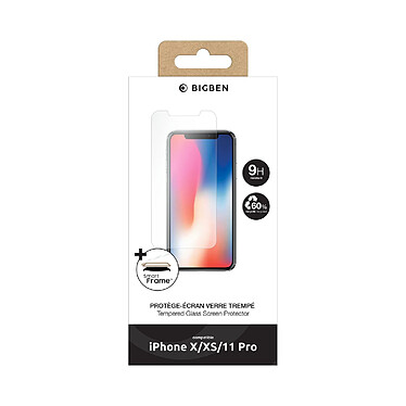 BigBen Connected Protection d'Écran pour iPhone X/XS/11 Pro en Verre Trempé Transparent pas cher