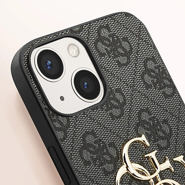 Acheter Guess Coque pour iPhone 13 Mini Découpes Précises et Bords Surélevés Noir