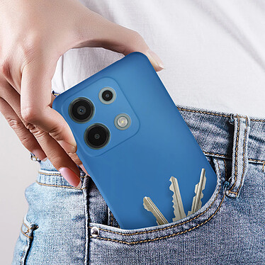 Avizar Coque pour Xiaomi Redmi Note 13 Pro 4G Soft-touch Anti-traces Bleu pas cher