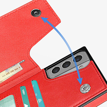 Avizar Coque Cordon Samsung Galaxy S21 Plus Multifonction avec Lanière rouge pas cher