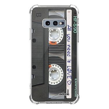 Evetane Coque Samsung Galaxy S10e anti-choc souple angles renforcés transparente Motif Cassette