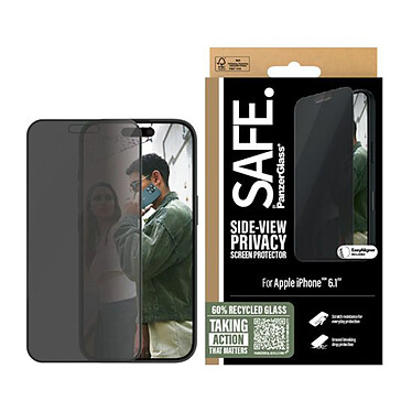 Avis Panzer Glass Protection d'Écran pour iPhone 16 Oléophobe avec Filtre de Confidentialité Noir transparent