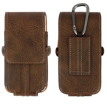 Avizar Housse Etui Ceinture Porte-carte Universel Smartphone taille XXL - Marron