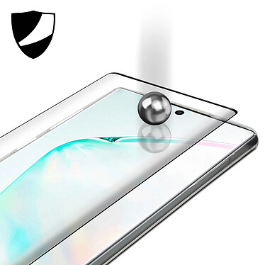 Avizar Coque Samsung Galaxy Note 10 Silicone Souple et Film Verre Trempé 9H Transparent pas cher