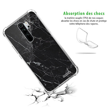 Avis Evetane Coque Xiaomi Redmi Note 8 Pro anti-choc souple angles renforcés transparente Motif Marbre noir