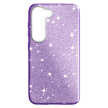 Avizar Coque Paillette pour Samsung Galaxy S23 Plus Hybride Semi-rigide  violet