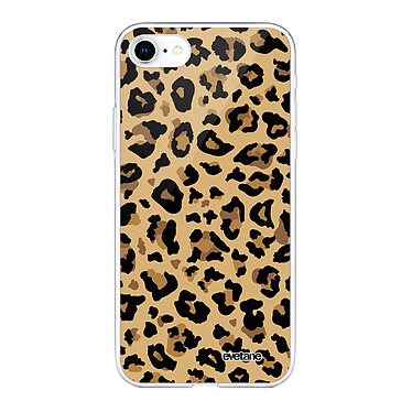 Evetane Coque iPhone 7/8/ iPhone SE 2020 360 intégrale transparente Motif Léopard Beige Tendance