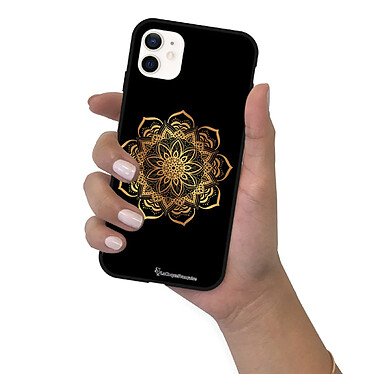 LaCoqueFrançaise Coque iPhone 12 Mini Silicone Liquide Douce Mandala Or pas cher