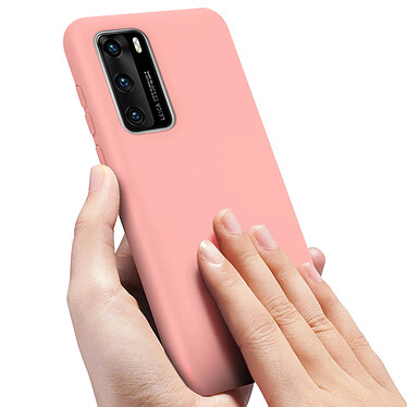 Avizar Coque Huawei P40 Silicone Semi-rigide Finition Soft Touch Rose pas cher