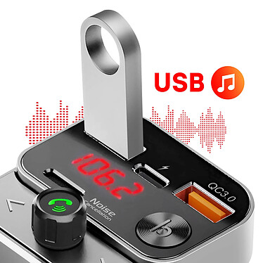 Acheter Swissten Transmetteur FM Voiture Bluetooth Diffusion Musique Chargeur USB C USB Noir