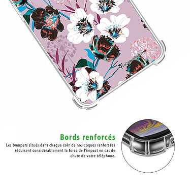 Acheter LaCoqueFrançaise Coque Xiaomi Redmi Note 10 Pro Silicone antichocs Solides coins renforcés  transparente Motif Fleurs parme