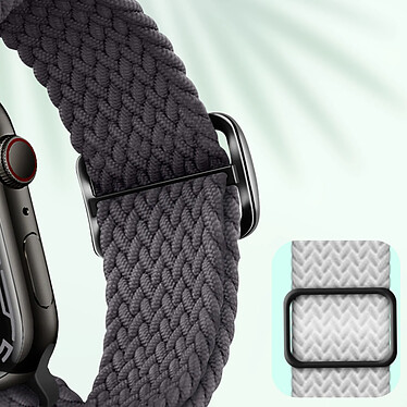 Avis Avizar Bracelet pour Apple Watch 49mm et 45mm et 44mm et 42mm Nylon Tressé Gris Sidéral