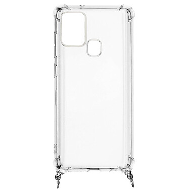 Avizar Coque Galaxy A21s Anneau personnalisable avec bijou/Chaîne - Transparent