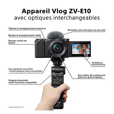 Avis SONY ALPHA ZV-E10 NOIR NU + Sac + SD 8 Go