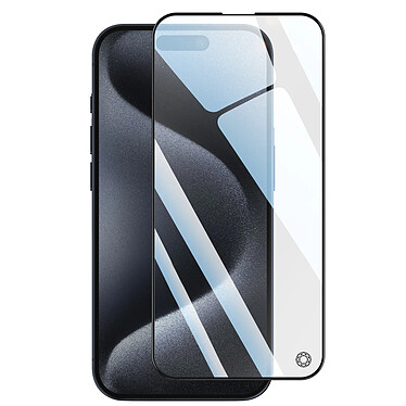 Force Glass Verre Trempé pour iPhone 15 Pro Max Verre Trempé Résistant 9H+ 2.5D Noir