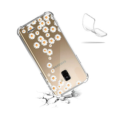 Acheter Evetane Coque Samsung Galaxy A8 2018 anti-choc souple angles renforcés transparente Motif Marguerite