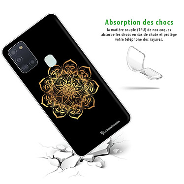 Avis LaCoqueFrançaise Coque Samsung Galaxy A21S 360 intégrale transparente Motif Mandala Or Tendance