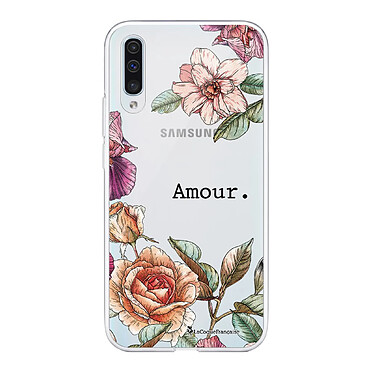 LaCoqueFrançaise Coque Samsung Galaxy A50 360 intégrale transparente Motif Amour en fleurs Tendance