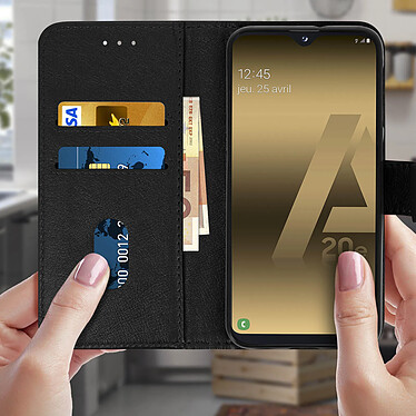 Avis Avizar Housse Samsung Galaxy A20e Étui Porte-cartes Fonction Support noir