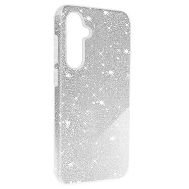 Avizar Coque pour Samsung Galaxy S23 FE Paillette Silicone Semi rigide Fine Argent