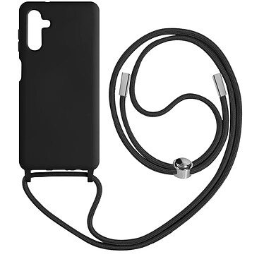 Avizar Coque Cordon pour Samsung Galaxy A14 5G et 4G Semi-rigide Lanière Tour du Cou 80cm  Noir