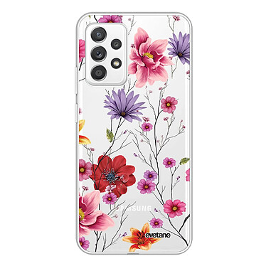 Evetane Coque Samsung Galaxy A72 360 intégrale transparente Motif Fleurs Multicolores Tendance