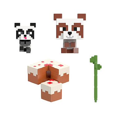 Minecraft - Playset Mob Head Minis La maison du Panda pas cher