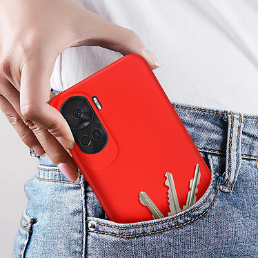 Acheter Avizar Coque pour Honor 90 Lite Silicone Semi-rigide Doux au Toucher  Rouge