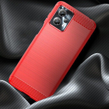 Avis Avizar Coque pour Motorola Moto G23 et G13 Renforcée Souple Carbone Effet Brossé  Rouge