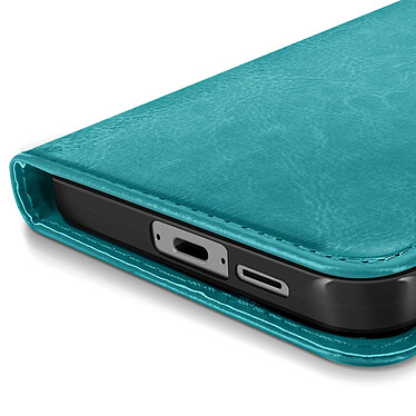 Mayaxess Étui pour Samsung Galaxy S24 FE Portefeuille avec Dragonne Turquoise pas cher