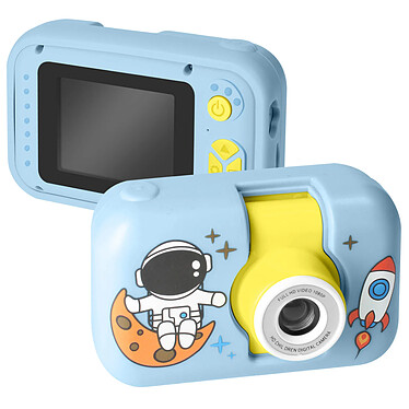 Avizar Appareil Photo pour Enfant Design Astronaute Résolution 1080p Bleu Clair