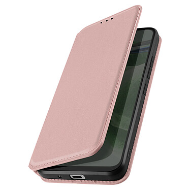 Avizar Étui pour iPhone X Porte-carte Support Vidéo Clapet Magnétique  Rose