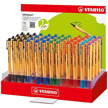 STABILO Présentoir de 48 Stylos feutre GREENpoint