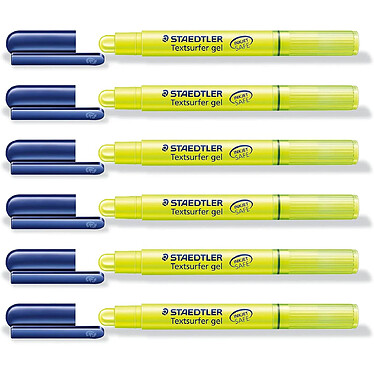 STAEDTLER Surligneur 'Textsurfer gel' Tracé 3 mm Jaune x 6