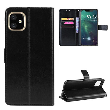 Evetane Etui Coque iPhone 11 Noir, Protection Portefeuille Livre Emplacement cartes, support dépliant, Languette Magnétique