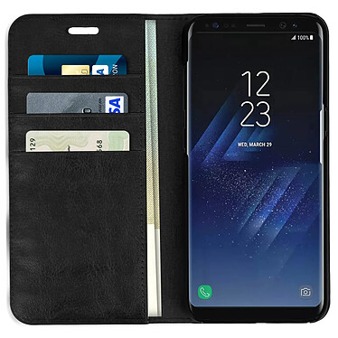 Avis Avizar Housse Portefeuille Cuir Noir Samsung Galaxy S8 Plus - Protection Intégrale