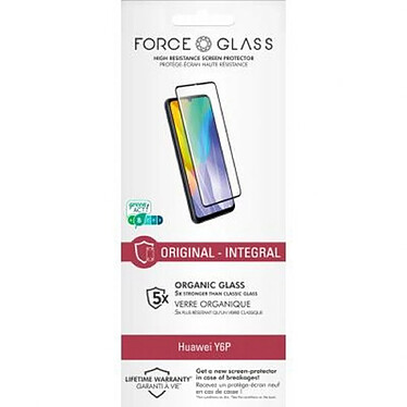 Avis Force Glass Pack de 5 Protège écrans pour Huawei Y6P en Verre Organique 2.5D Original Transparent