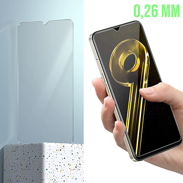 Avizar Verre Trempé pour Realme 9i 5G Dureté 9H Biseauté 2.5D fin 0.26mm  transparent pas cher