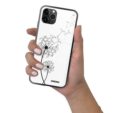 Evetane Coque en verre trempé iPhone 11 Pro Max Pissenlit pas cher