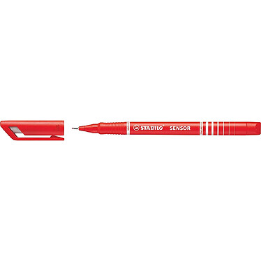 STABILO Stylo feutre Fineliner Sensor pointe fine rouge x 10