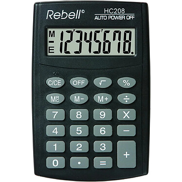 REBELL Calculatrice de poche HC 208, noir