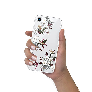 LaCoqueFrançaise Coque iPhone 7/8/ iPhone SE 2020/ 2022 silicone transparente Motif Fleurs Sauvages ultra resistant pas cher