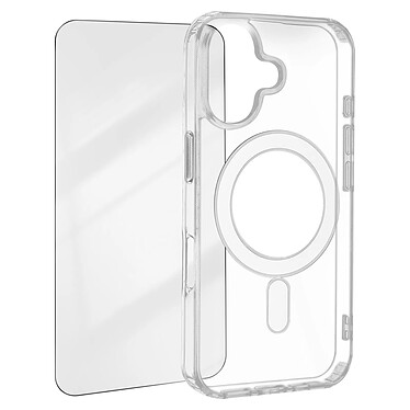 4smarts Coque MagSafe pour iPhone 16 Antichoc avec Verre Trempé 9H Transparent